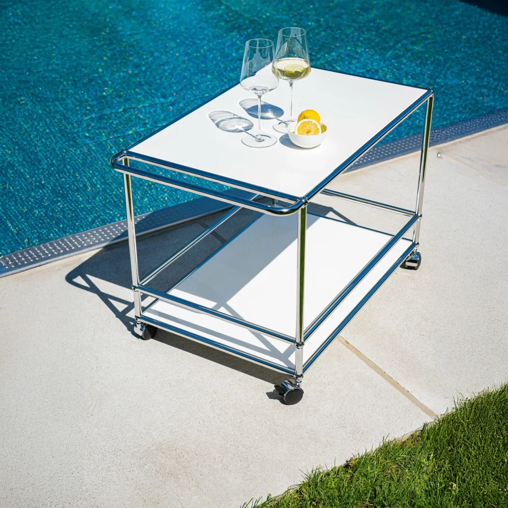 USM Haller L18 Serving Cart – styled view
