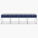 H22 Credenza - Steel Blue USM Haller H22 Credenza in Steel Blue