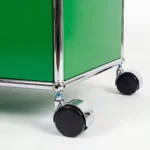 Green 4 USM Haller storage unit in Green – interior view