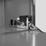 USM Haller shelving unit in Mid Gray – detail view