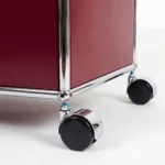 Ruby Red 4 USM Haller storage unit in Ruby Red – interior view