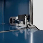Steel Blue 2 USM Haller shelving unit in Steel Blue – detail view
